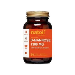 Natoli D-Mannose cu extract de afine 1300mg 60 capsule pret mic