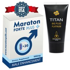 Maraton Forte Plus 20 capsule + Titan Gel pentru barbati 50ml pret mic