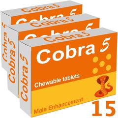 3x COBRA 5 Pastile Pentru Erectie (15 Tablete de mestecat) pret mic
