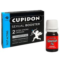 Cupidon Sexual Booster 2 capsule pentru bărbați + Picături excitante Spanish Fly 5 ml. pret mic
