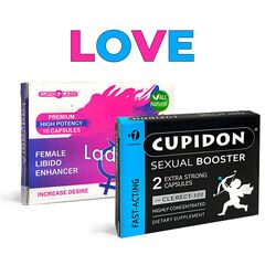 Cupidon Sexual Booster 2 capsule pentru bărbați + Tablete stimulante pentru femei LadyagrA 10buc. pret mic