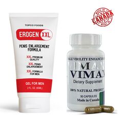Erogen XXL Gel pentru barbati 60ml + Vimax supliment pentru barbati 30 capsule pret mic