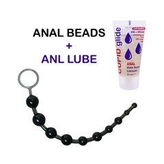 ACȚIUNE !!! Rozariu anal Black Fancy + lubrifiant anal pret mic