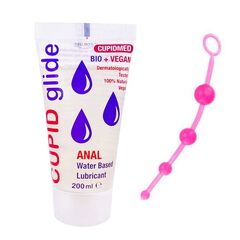 Lubrifiant anal Cupid Glide Anal 200 ml + rozariu anal pret mic