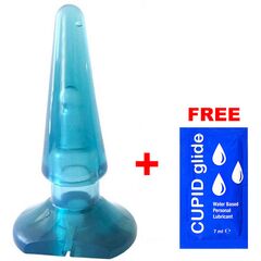 Dildo anal Blue Jelly Probe + lubrifiant cadou pret mic