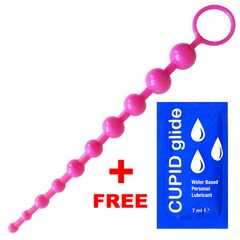 Rozariu anal Pink Fantasy + lubrifiant cadou pret mic
