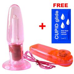 Vibrator anal Pink Vibrating Star + lubrifiant cadou pret mic