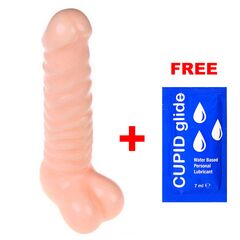 Dildo realist din silicon + lubrifiant cadou pret mic