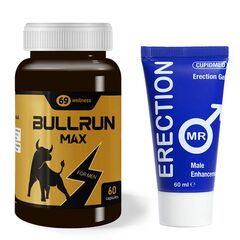 BULLRUN capsule pentru erecții + Gel Erectie Mr. Erection 60ml pret mic