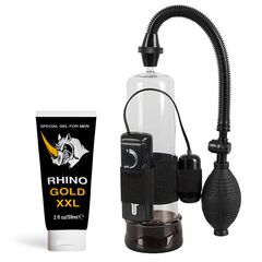 Rhino Gold XXL Gel pentru barbati + Pompa pentru penis Vibro Power Pump pret mic