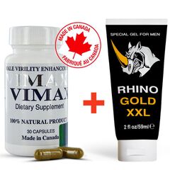 Rhino Gold XXL Gel pentru barbati + Vimax pentru mărirea penisului și o erecție mai bună pret mic