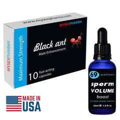 "Combo Erectie Maxima: Black Ant și Picături Spermă Volum Sporit" pret mic