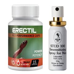 Erectil Energie și putere pe care orice bărbat o merită + Spray anti ejaculare precoce pentru bărbaţi Stud 100 pret mic