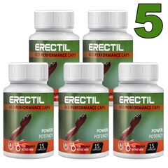 5 x Erectil capsule pentru erecție - 5 x 15 capsule pret mic