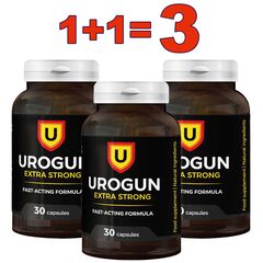 1+1=3! Capsule Urogun Extra Strong pentru potenta - 90 buc. pret mic
