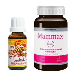 Mammax capsule zilnice pentru mărirea sânilor + ​Picături de sân mare Big Breast Drops pret mic