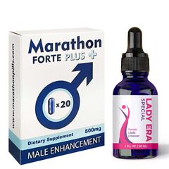 Maraton Forte Plus 20 capsule + Lady Era (Picături pentru femei) pret mic
