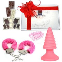 Set cu bomboane de ciocolată Pink Love pret mic