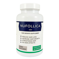 NUFOLLICA MEN – 90 capsule pentru lupta naturală împotriva cheliei și stimularea creșterii părului pret mic