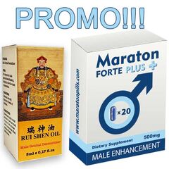 Maraton Forte Plus 20 capsule + RUI SHEN OIL 5ml - pentru ejaculare precoce pret mic