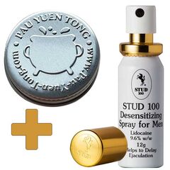 Spray anti ejaculare precoce pentru bărbaţi Stud 100 + Balsam pentru intarzierea ejacularii Pau Yuen Tong pret mic