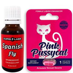 Spaniola Fly 20ml + Pastila roz Pussycat Excitant pret mic