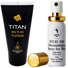 Spray anti ejaculare precoce pentru bărbaţi Stud 100 + Titan Gel pentru barbati 50ml pret mic