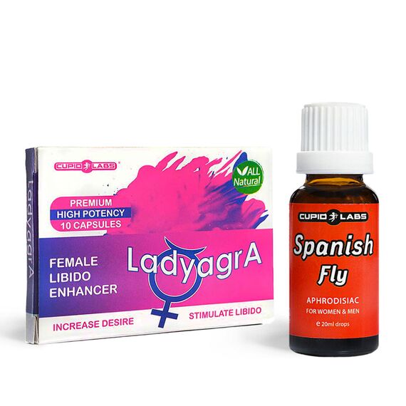 Picături excitante Spanish fly 20ml + Pastile excitante pentru femei LadyagrA - 10 pastile pret mic