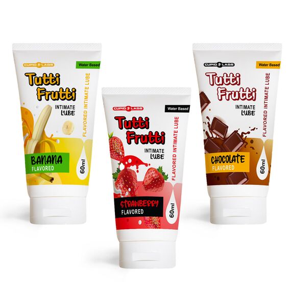 Set de 3 lubrifianți pentru sex oral Tutti Frutti - 60ml pret mic