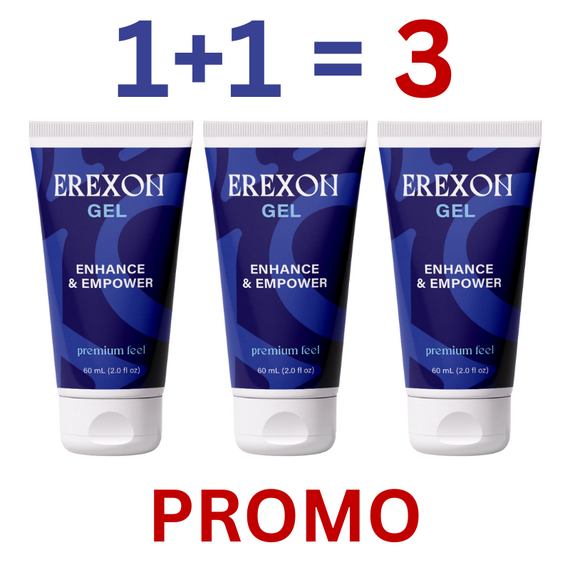 Promoție 1 + 1 = 3! EREXON GEL – Gel pentru erecție pret mic