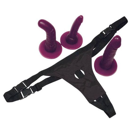 Set triplu Strap-on Bad Kitty pret mic