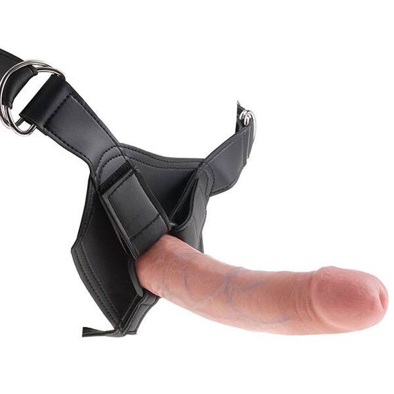 Curea de penis realistă King Cock Strap-On Harness 8 " pret mic