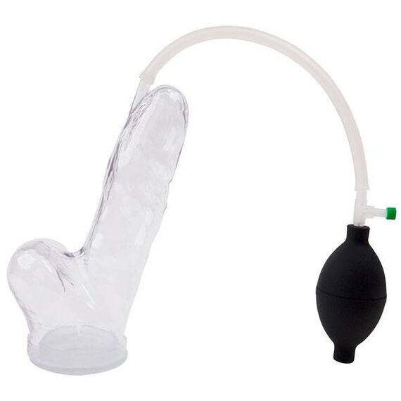 Pompă de penis transparentă realistă dimensiunea L pret mic