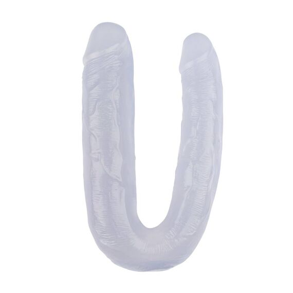 Dildo dublu transparent 17,7 inch Dildo Clear pret mic