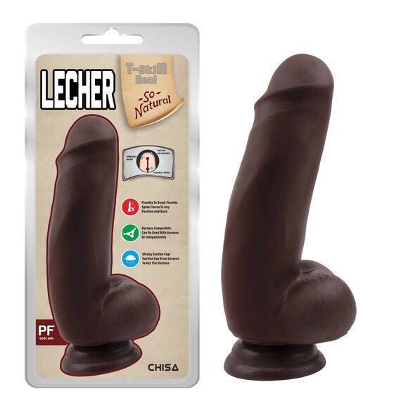 Dildo realist cu testicule Lecher Brown pret mic