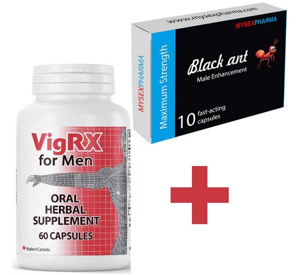 Black Ant 10buc. capsule de erectie + VigRX 60 capsule pentru marirea si erectia penisului pret mic