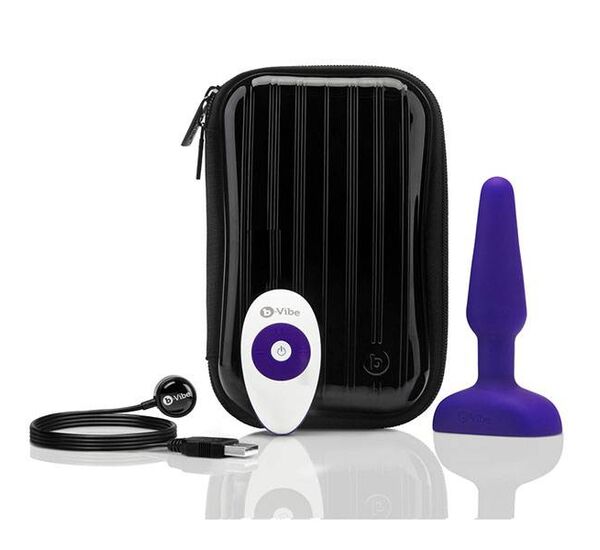 Vibrator anal b-Vibe trio plug violet pret mic