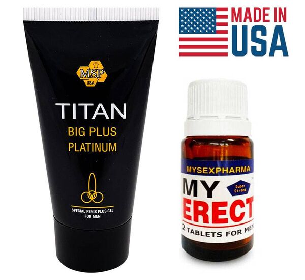 American Macho Pack Titan Gel Marirea Penisului + Pastilele de erectie MyErect pret mic